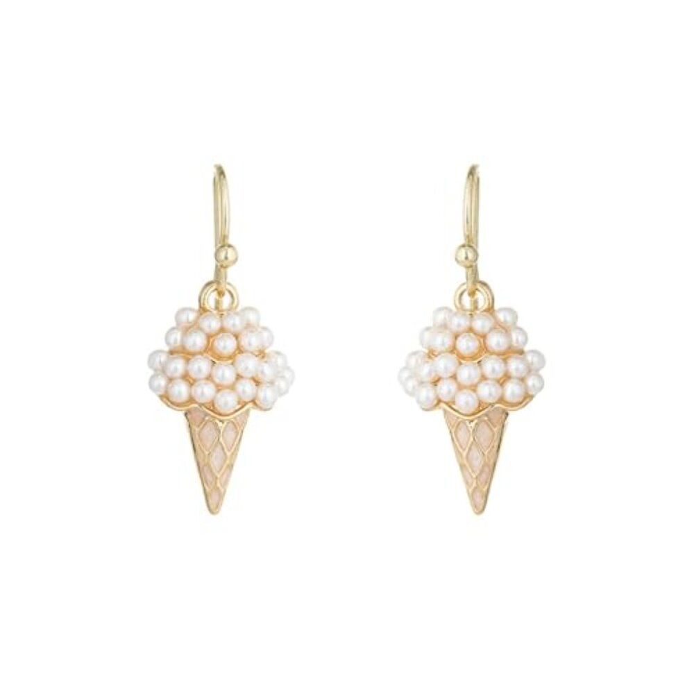 Icecream Cone Pearl Earrings for Women